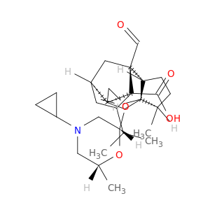 1,4-Methano-s-indacene-3a(1H)-carboxylicacid,8a-[[[(2R,6R)-4-cyclopropyl-6-methyl-2-morpholinyl]oxy]methyl]-4-formyl-4,4a,5,6,7,7a,8,8a-octahydro-7-methyl-3-(1-methylethyl)-,(1R,3aR,4S,4aR,7R,7aR,8aS)-