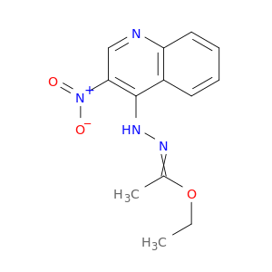 Ethanehydrazonic acid, N-(3-nitro-4-quinolinyl)-, ethyl ester