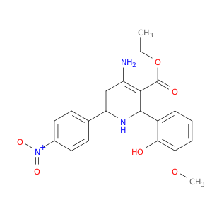 ETHYL 4-AMINO-2-(2-HYDROXY-3-METHOXY-PHENYL)-6-(4-NITROPHENYL)-1,2,5,6-TETRAHYDROPYRIDINE-3-CARBOXYLATE