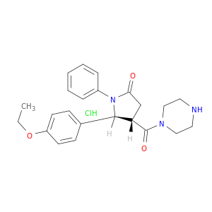 (4s,5s)-5-(4-ethoxyphenyl)-1-phenyl-4-(piperazin-1-ylcarbonyl)pyrrolidin-2-one hydrochloride(1:1)