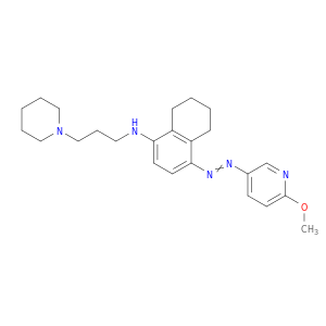 1-(3-(4-(6-methoxy-3-pyridyl-azo)5,6,7,8-tetrahydro-1-naphthylamino)propyl)piperidine