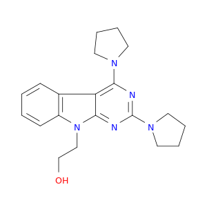 9H-PYRIMIDO[4,5-B]INDOLE-9-ETHANOL, 2,4-DI-1-PYRROLIDINYL-
