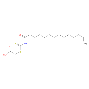 Acetic acid, [[[(1-oxotetradecyl)amino]thioxomethyl]thio]-