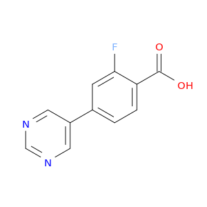 2-fluoro-4-(pyrimidin-5-yl)benzoic acid