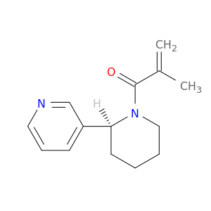 Piperidine, 1-(2-methyl-1-oxo-2-propenyl)-2-(3-pyridinyl)-, (S)-