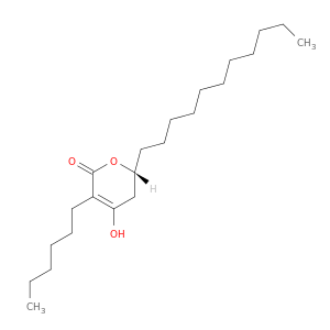 2H-Pyran-2-one, 3-hexyl-5,6-dihydro-4-hydroxy-6-undecyl-, (R)-
