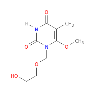 2,4(1H,3H)-Pyrimidinedione,1-[(2-hydroxyethoxy)methyl]-6-methoxy-5-methyl-