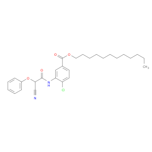 Benzoic acid, 4-chloro-3-[(cyanophenoxyacetyl)amino]-, dodecyl ester