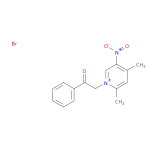 Pyridinium, 2,4-dimethyl-5-nitro-1-(2-oxo-2-phenylethyl)-, bromide