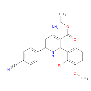 ETHYL 4-AMINO-6-(4-CYANOPHENYL)-2-(2-HYDROXY-3-METHOXY-PHENYL)-1,2,5,6-TETRAHYDROPYRIDINE-3-CARBOXYLATE
