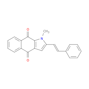 1H-Benz[f]indole-4,9-dione, 1-methyl-2-[(1E)-2-phenylethenyl]-