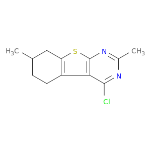 4-Chloro-2,7-dimethyl-5,6,7,8-tetrahydrobenzo[4,5]thieno[2,3-d]pyrimidine