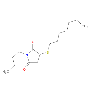 2,5-Pyrrolidinedione, 1-butyl-3-(heptylthio)-