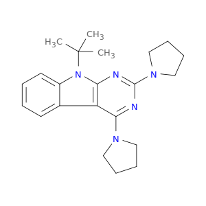 9H-PYRIMIDO[4,5-B]INDOLE, 9-(1,1-DIMETHYLETHYL)-2,4-DI-1-PYRROLIDINYL-