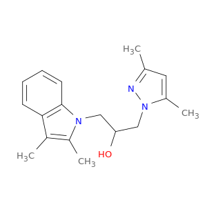 1-(2,3-Dimethyl-1H-indol-1-yl)-3-(3,5-dimethyl-1H-pyrazol-1-yl)propan-2-ol