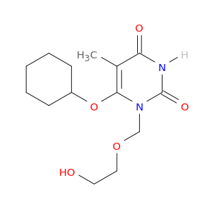 2,4(1H,3H)-PYRIMIDINEDIONE, 6-(CYCLOHEXYLOXY)-1-[(2-HYDROXYETHOXY)METHYL]-5-METHYL-