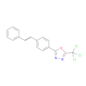 1,3,4-Oxadiazole, 2-[4-(2-phenylethenyl)phenyl]-5-(trichloromethyl)-