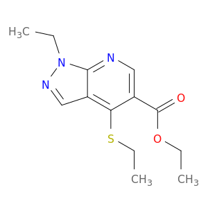 ethyl 1-ethyl-4-ethylthio-1h-pyrazolo(3,4-b)pyridine-5-carboxylate