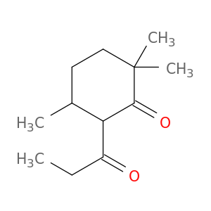 Cyclohexanone, 2,2,5-trimethyl-6-(1-oxopropyl)-