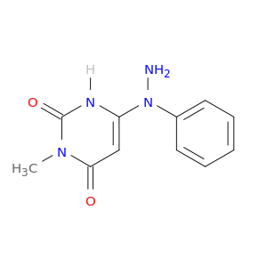 2,4(1H,3H)-Pyrimidinedione, 3-methyl-6-(1-phenylhydrazino)-