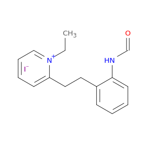 Pyridinium, 1-ethyl-2-[2-[2-(formylamino)phenyl]ethyl]-, iodide