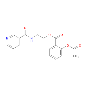 Benzoic acid, 2-(acetyloxy)-, 2-[(3-pyridinylcarbonyl)amino]ethyl ester