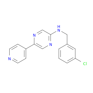 Pyrazinamine, N-[(3-chlorophenyl)methyl]-5-(4-pyridinyl)-