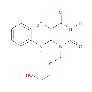 2,4(1H,3H)-Pyrimidinedione,1-[(2-hydroxyethoxy)methyl]-5-methyl-6-(phenylamino)-