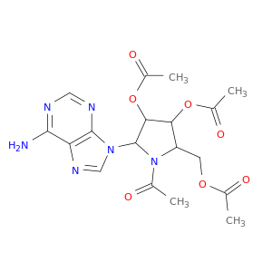 1-acetyl-2-[(acetyloxy)methyl]-5-(6-amino-9h-purin-9-yl)pyrrolidine-3,4-diyl diacetate