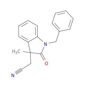 1H-Indole-3-acetonitrile, 2,3-dihydro-3-methyl-2-oxo-1-(phenylmethyl)-