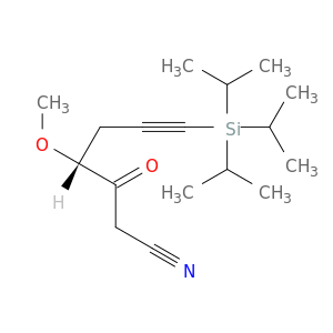 6-Heptynenitrile, 4-methoxy-3-oxo-7-[tris(1-methylethyl)silyl]-, (R)-