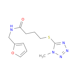 N-(FURAN-2-YLMETHYL)-4-((1-METHYL-1H-TETRAZOL-5-YL)THIO)BUTANAMIDE