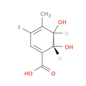 1,3-Cyclohexadiene-1-carboxylicacid, 5,6-dihydroxy-3-iodo-4-methyl-, (5S,6R)-