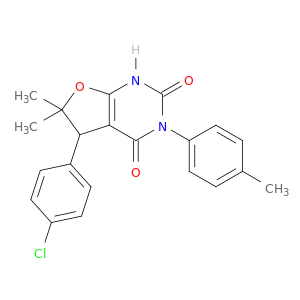 5-(4-chlorophenyl)-6,6-dimethyl-3-(4-methylphenyl)-5,6-dihydrofuro[2,3-d]pyrimidine-2,4(1h,3h)-dione
