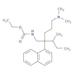Carbamic acid,[2-sec-butyl-5-(dimethylamino)-2-(1-naphthyl)pentyl]-, ethyl ester (8CI)