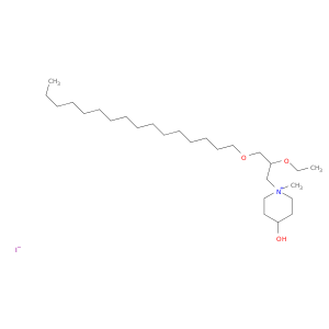 Piperidinium,1-[2-ethoxy-3-(hexadecyloxy)propyl]-4-hydroxy-1-methyl-, iodide (1:1)
