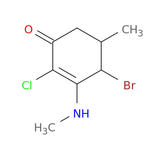 2-Cyclohexen-1-one, 4-bromo-2-chloro-5-methyl-3-(methylamino)-