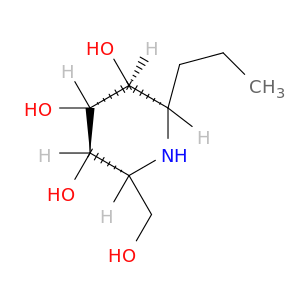 3,4,5-Piperidinetriol, 2-(hydroxymethyl)-6-propyl-, (2R,3R,4R,5S,6R)-