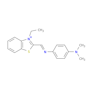 Benzothiazolium,2-[[[4-(dimethylamino)phenyl]imino]methyl]-3-ethyl-, iodide (1:1)