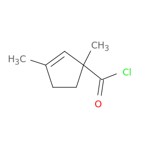 2-Cyclopentene-1-carbonyl chloride, 1,3-dimethyl- (9CI)