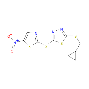 1,3,4-Thiadiazole, 2-[(cyclopropylmethyl)thio]-5-[(5-nitro-2-thiazolyl)thio]-