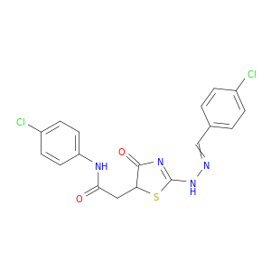 N-(4-chlorophenyl)-2-[2-[2-[(4-chlorophenyl)methylidene]hydrazinyl]-4-oxo-1,3-thiazol-5-yl]acetamide