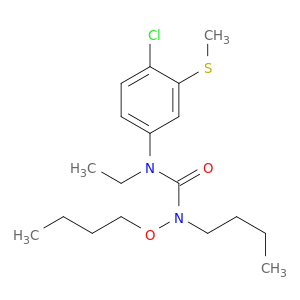 Urea, N-butoxy-N-butyl-N'-[4-chloro-3-(methylthio)phenyl]-N'-ethyl-