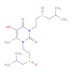 2,4(1H,3H)-Pyrimidinedione,5-hydroxy-6-methyl-1,3-bis[2-[(2-methylpropyl)sulfinyl]ethyl]-