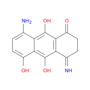 1(2H)-Anthracenone, 8-amino-3,4-dihydro-5,9,10-trihydroxy-4-imino-