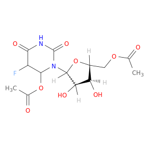 Uridine, 6-(acetyloxy)-5-fluoro-5,6-dihydro-, 5'-acetate