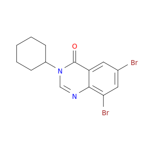 4(3H)-Quinazolinone, 6,8-dibromo-3-cyclohexyl-