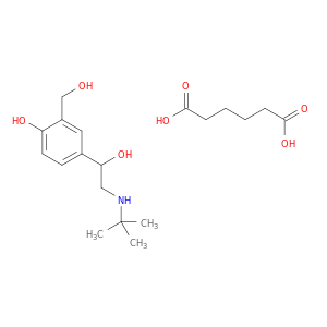 己二氧化酸,Compd。α1-[[(1,1-二甲基乙基)氨基]甲基]-4-羟基-1,3-苯并二甲醇(1：2)