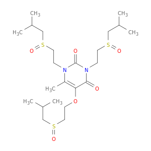 2,4(1H,3H)-Pyrimidinedione,6-methyl-5-[2-[(2-methylpropyl)sulfinyl]ethoxy]-1,3-bis[2-[(2-methylpropyl)sulfinyl]ethyl]-