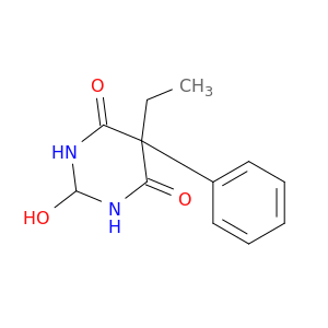 4,6(1H,5H)-Pyrimidinedione, 5-ethyldihydro-2-hydroxy-5-phenyl-